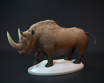 Woolly Rhinoceros - UNPAINTED - Dino and Dog Miniatures