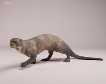 Giant Otter - UNPAINTED 3D Resin Print - Animal Den Miniatures
