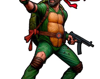 Turtleocalypse - Zombie - UNPAINTED 3D FAN ART Figure - Falcata 3d