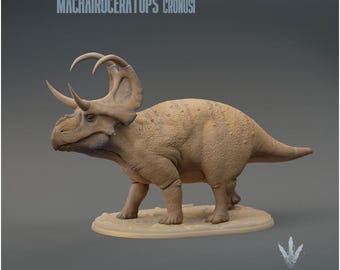 Machairoceratops cronusi : The Bent Sword Horned-face - UNPAINTED 3D Resin Print - Miniature Museum