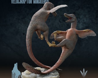 Velociraptor mongoliensis : Fighting  - UNPAINTED - Miniature Museum