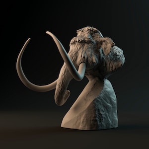 Mammoth bust - Dino and Dog Miniatures