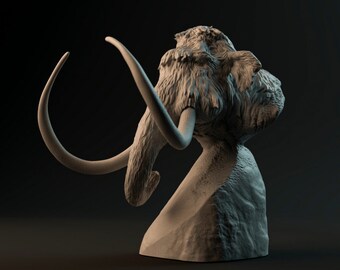 Mammoth bust - Dino and Dog Miniatures