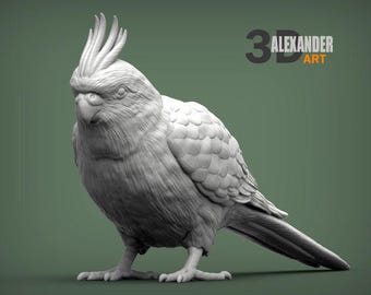 KaiCockatiel - UNPAINTED 3D Figure - Alexander3dart