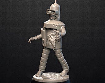 Robot Zombie - UNPAINTED 3D FAN ART Figure - Falcata 3d