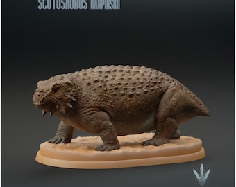 Scutosaurus karpinskii : The Shield Lizard - UNPAINTED 3D Resin Figure - Miniature Museum