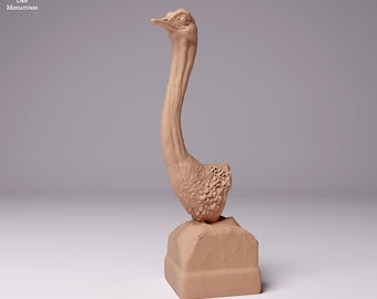 North African Ostrich Bust - UNPAINTED - Animal Den Miniatures