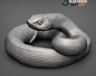 Hognose Snake - UNPAINTED - Alexander3dart
