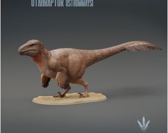 Utahraptor ostrommaysi: El depredador de Utah - Impresión 3D en resina sin pintar - Museo de miniaturas
