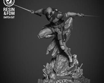 Deadpool 2024 Sculpture - UNPAINTED FAN ART - Wicked 3D Models