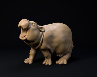 Baby pigmy hippo -UNPAINTED - Dino and Dog Miniatures