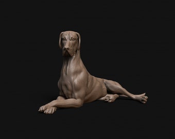 Great Dane resting dog - Dino and Dog Miniatures