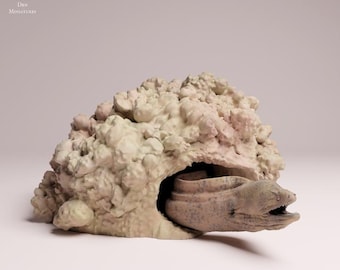 Giant Morray Eel Den - UNPAINTED 3D Resin Figure - Animal Den Miniatures
