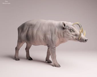 North Sulawesi Babirusa boar - UNPAINTED 3D Resin Print - Animal Den Miniatures