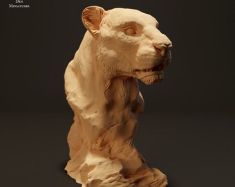 Jaguar Bust - Animal Den Miniatures