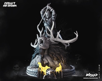 Geralt de Rivia Sculpture - UNPAINTED FAN ART - Wicked 3D Models