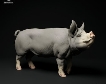 Berkshire Boar - UNPAINTED - Animal Den Miniatures
