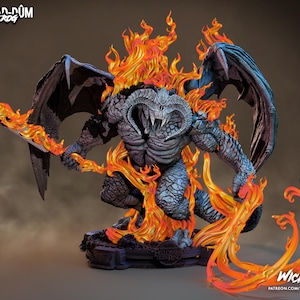 Balrog Sculpture- Unpainted FAN ART - Wicked 3D Prints