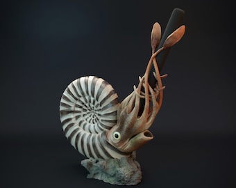 Ammonite pen holder - UNPAINTED - Dino and Dog Miniatures