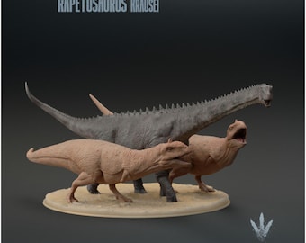 Rapetosaurus krausei : Majungasaurus Attack  - UNPAINTED - Miniature Museum
