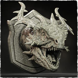 Asian Dragon (head trophy) - UNPAINTED - Evox Arts