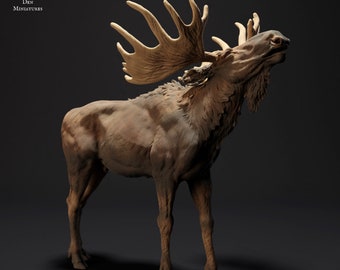 Moose Calling - UNPAINTED - Animal Den Miniatures