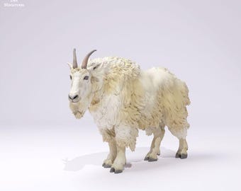 Rocky Mountain Goat Male - UNPAINTED - Animal Den Miniatures
