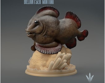 Belantsea montana : Prehistoric Fish - UNPAINTED 3D Resin Figure - Miniature Museum