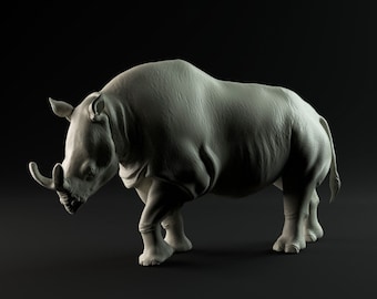 Megacerops/Brontotherium -UNPAINTED - Dino and Dog Miniatures