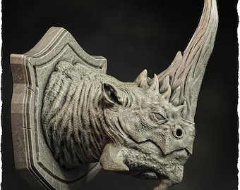 Rhinovarix Dragon (head trophy) - UNPAINTED - Evox Arts