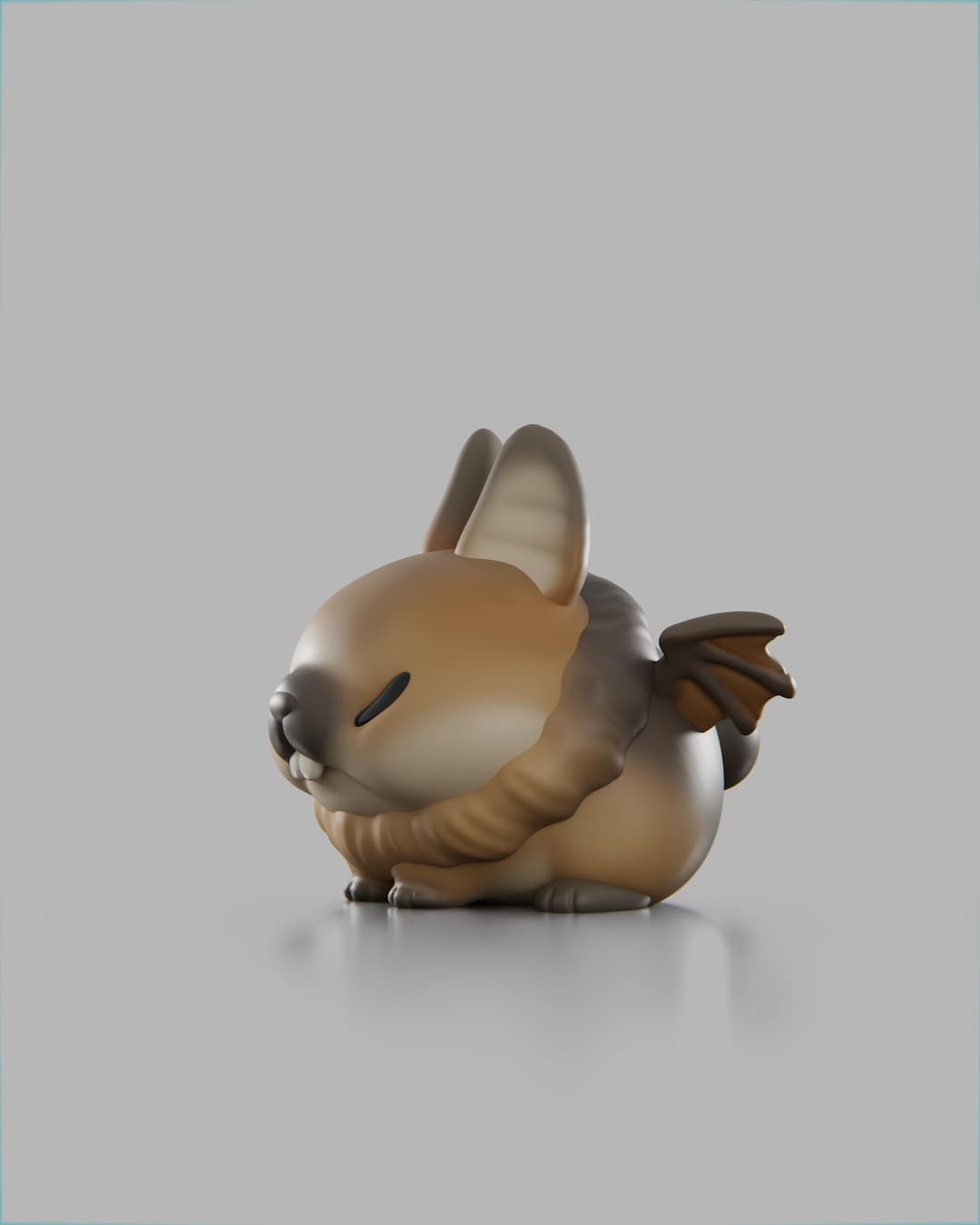 Batbunny - UNPAINTED 3D Resin Figure - Grumpii Art Toy - Etsy