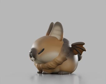 Batbunny  - UNPAINTED 3D Resin Figure - Grumpii Art Toy