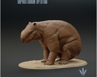 Diprotodon optatum : Sitting - UNPAINTED - Miniature Museum