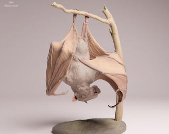 Hammer-headed Bat - UNPAINTED 3D Resin Figurine -Animal Den Miniatures