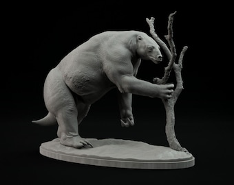 Eremotherium Standing - UNPAINTED - Dino and Dog Miniatures