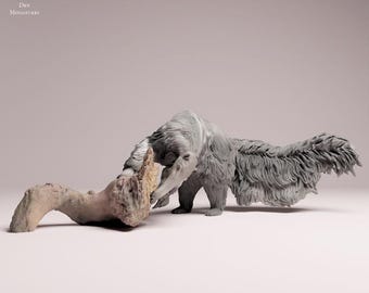 Giant Anteater Eat - UNPAINTED 3D Resin Print - Animal Den Miniatures