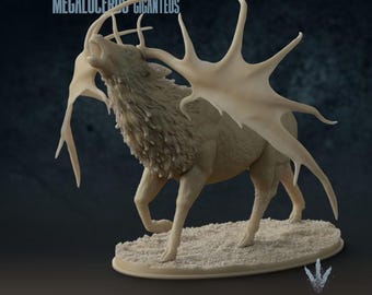 Megaloceros giganteus : Bellow  - UNPAINTED - Miniature Museum