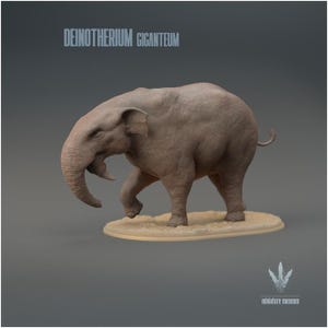 Deinotherium giganteum : Walking  - UNPAINTED 3D Figurine - Miniature Museum