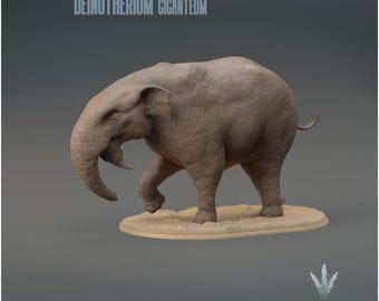 Deinotherium giganteum : Walking  - UNPAINTED 3D Figurine - Miniature Museum