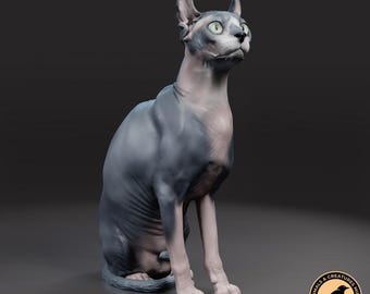 Sphynx cat - UNPAINTED - Animals & Creatures Minis