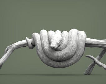 Green Tree Python - UNPAINTED - Alexander3dart
