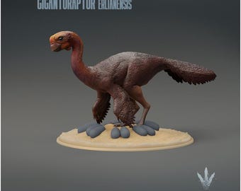 Gigantoraptor erlianensis : Nesting - UNPAINTED 3D Resin Figure - Miniature Museum