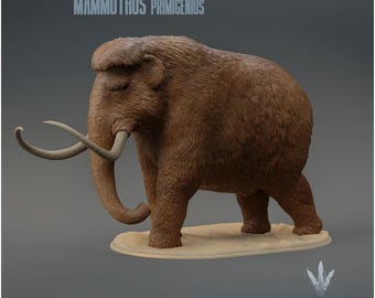 Mammuthus primigenius : The Woolly Mammoth  - UNPAINTED - Miniature Museum