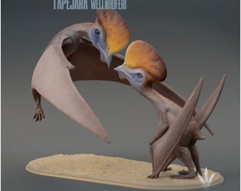 Tapejara wellnhoferi : Couple - UNPAINTED - Miniature Museum