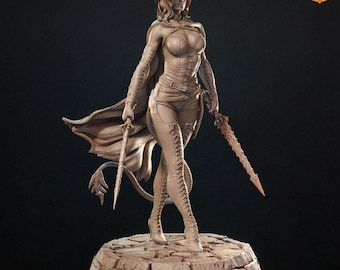 Kerata, Female Tiefling Thief - UNPAINTED - SolGood Creations