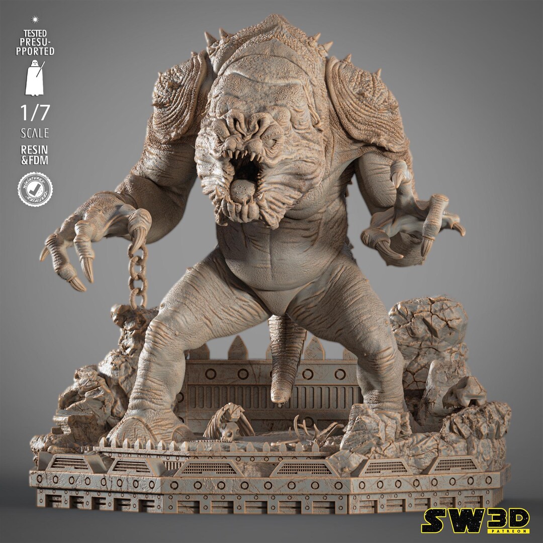 Rancor Sculpture - UNPAINTED FAN ART - Wicked 3D Models - Etsy