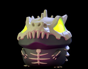 Skullii - UNPAINTED - Grumpii Art Toy