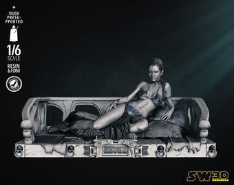 Leia Bikini Sculpture - UNPAINTED FAN ART - Star Wars 3D Models