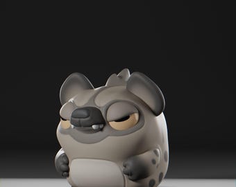 Hyenii - UNPAINTED - Grumpii Art Toy