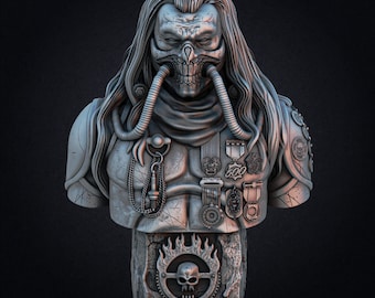 Immortan Joe bust - Mad Max - UNPAINTED